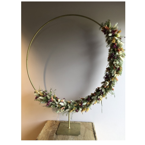 Hoepel met droogbloemen dia 60cm