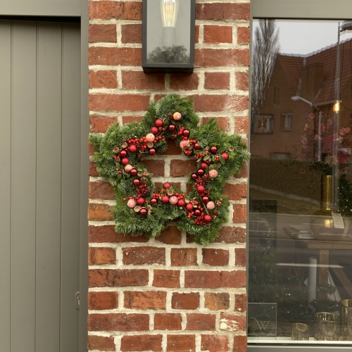 kerstkrans -ster- rood