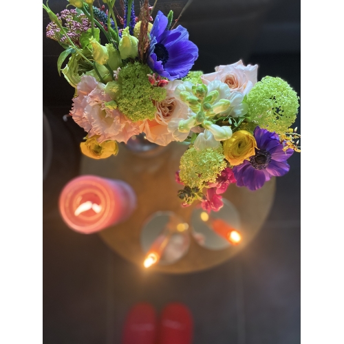 Bolvaasje large met veldbloemen