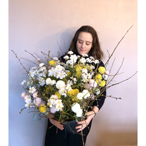 Zijden bloemen Lentekleuren